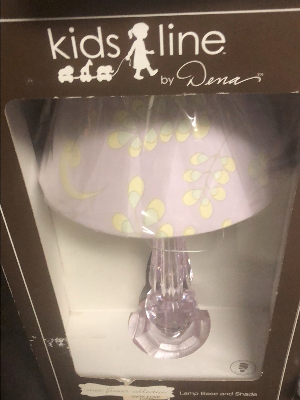 NWT Lavender Floral Table Lamp